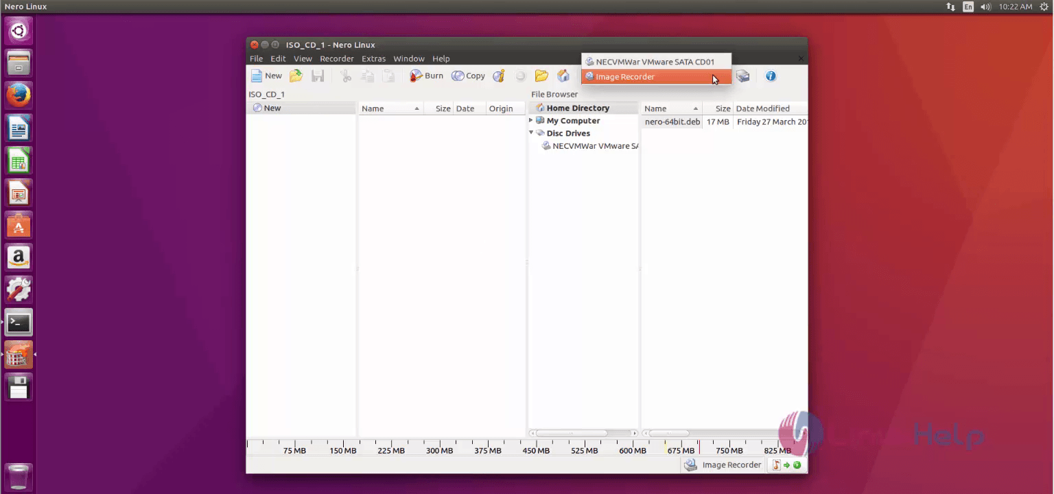Installation-Nero-optical-authoring-software-Ubuntu16.04-image-recorder