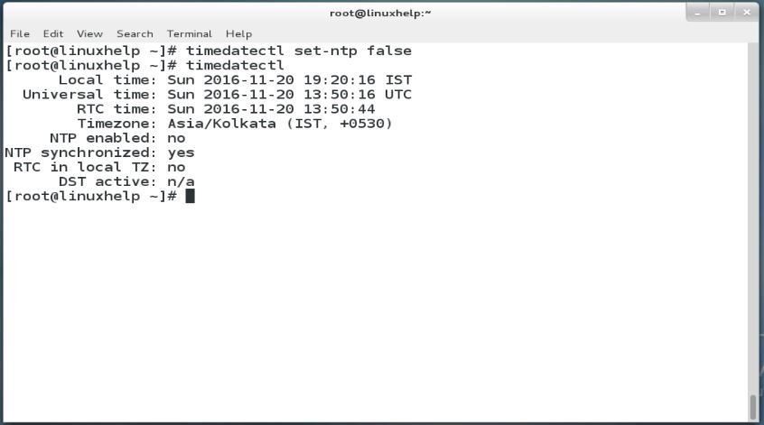 NTP time synchroninsation