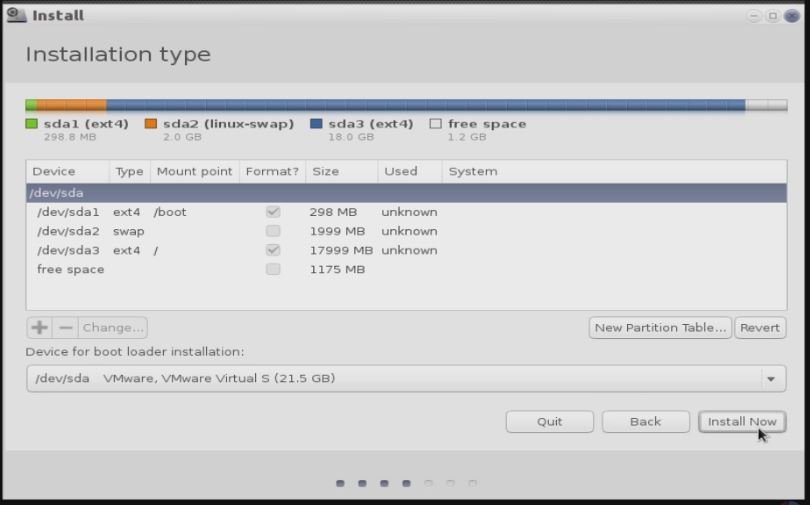 partitioned disk