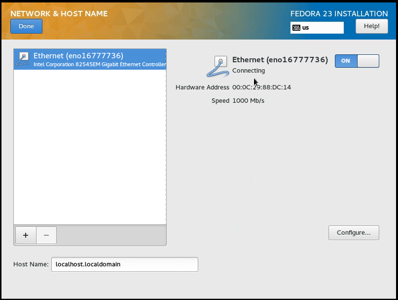 confg hostname