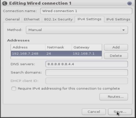 IPV4 setup