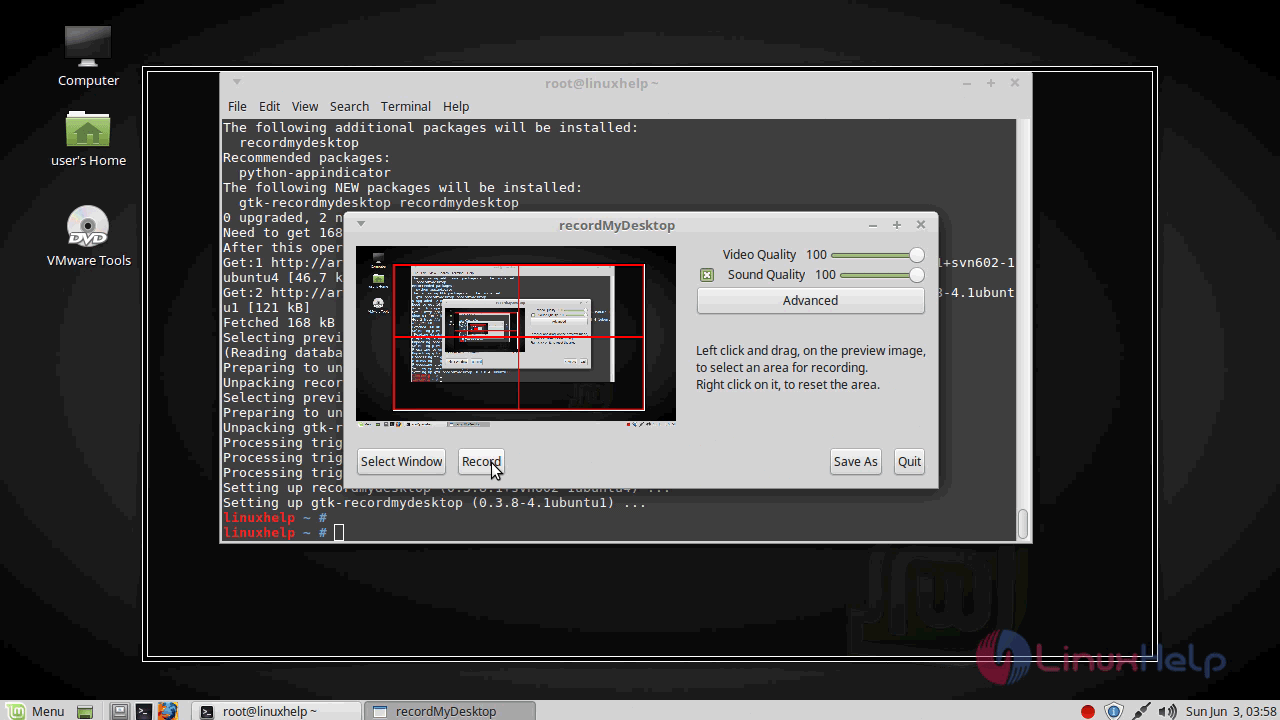 Recordmydesktop linux как пользоваться