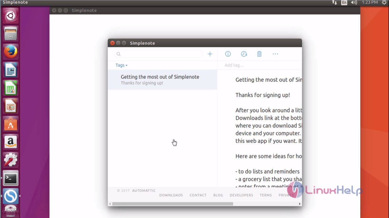 How to install Simplenote on Ubuntu 17.04 | LinuxHelp Tutorials