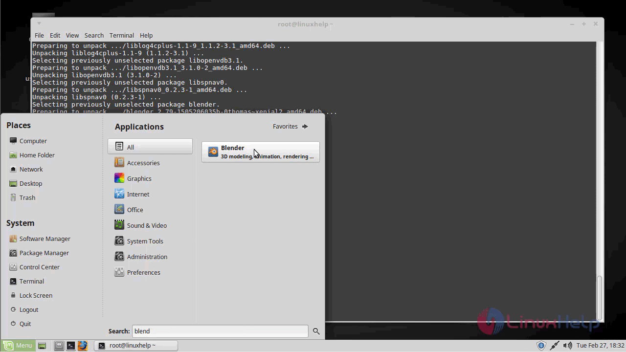 blender linux install