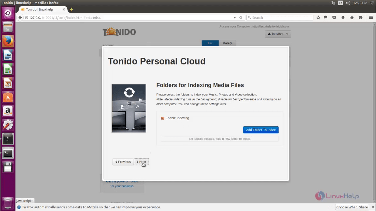 Installation_Tonido_cloud_server_Ubuntu_Enable