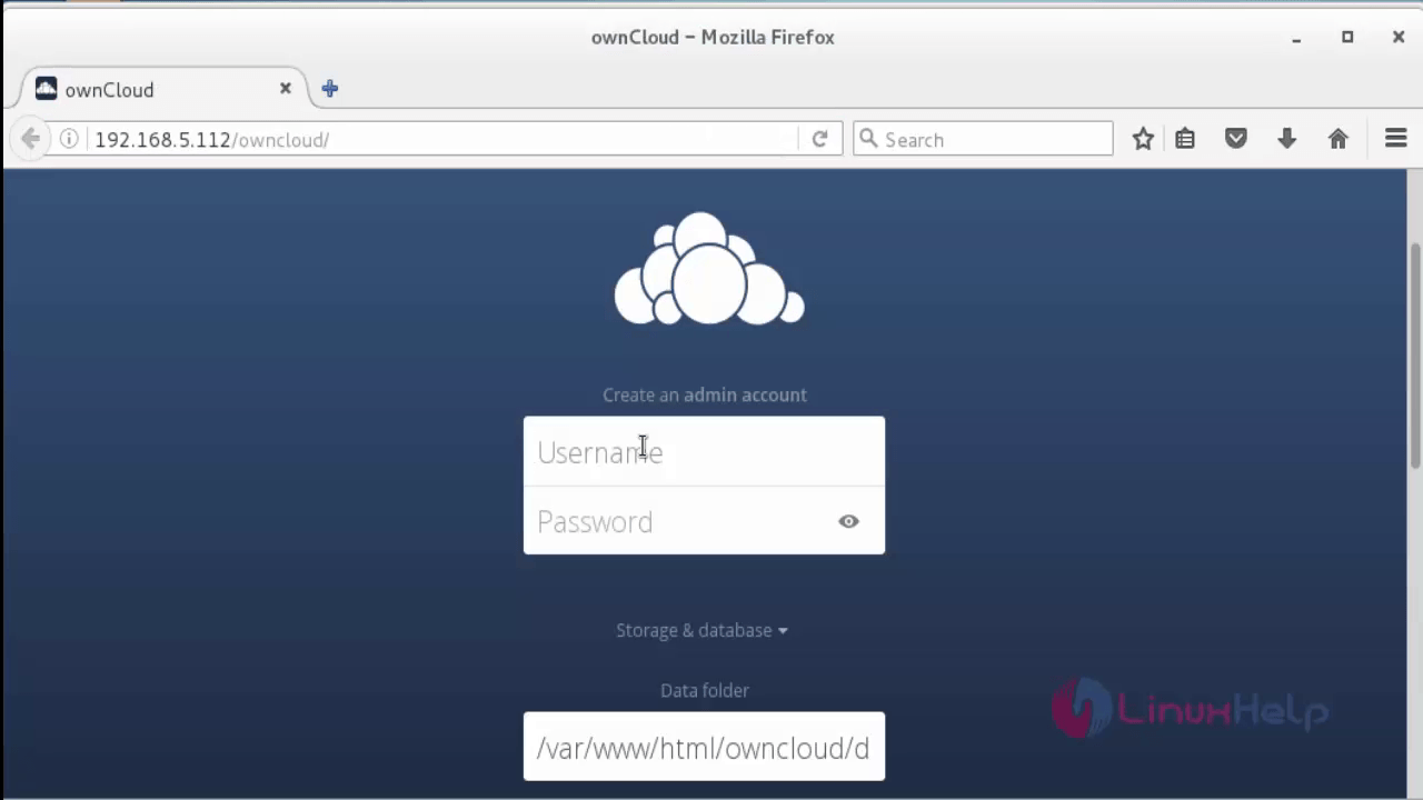 Installation-ownCloud9.0-private-file-hosting-cloud-accessed-through-web-browsers-or-desktop-client-CentOS-7-Open-web-browser