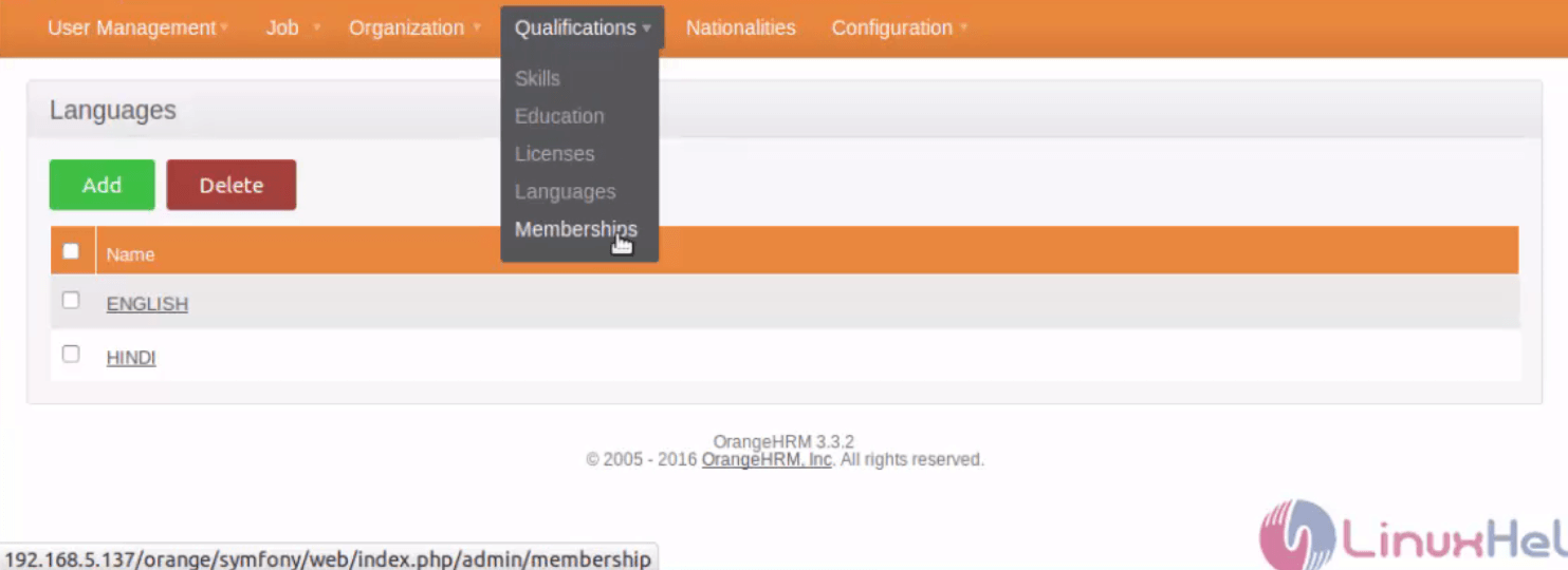 Configure-Organization-Qualifications-fields-OrangeHRM-membership_option