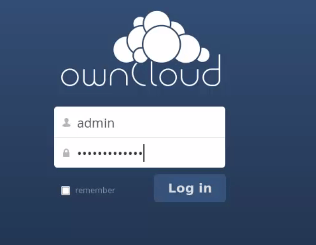 owncloud login page