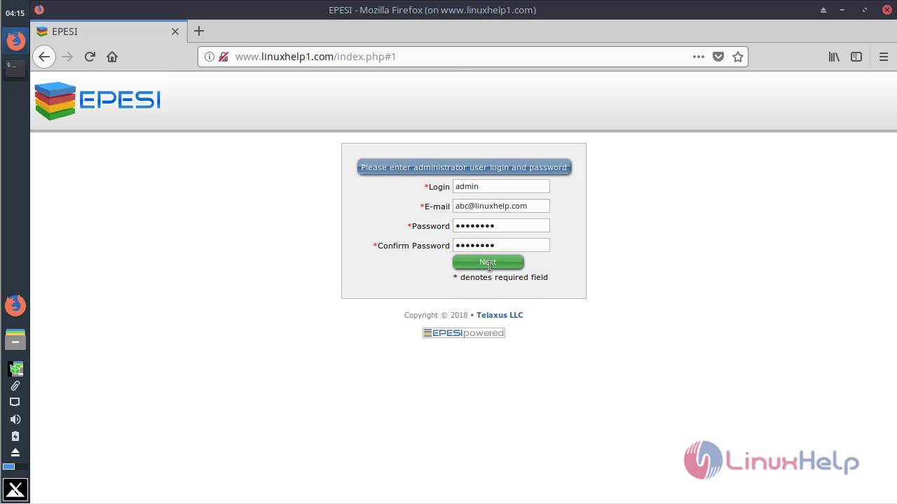Admin setup