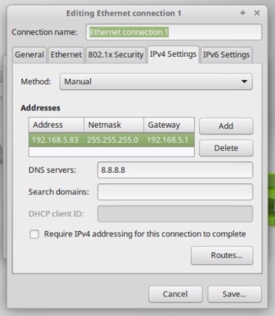 IP address, Netmask , Gateway