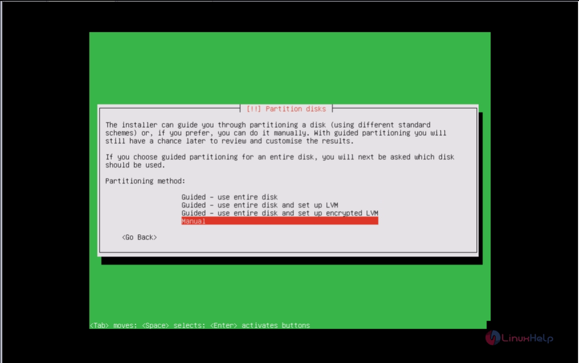 partitioning disk