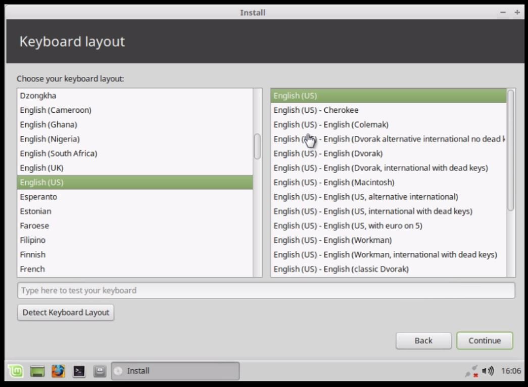 keyboard layout