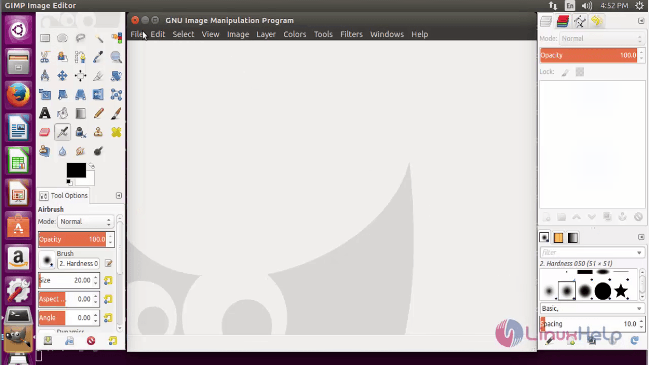 Installation-Gimp2.8.18-image-editor-Ubuntu-new-file
