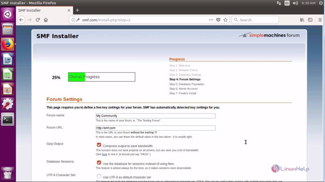 forum settings