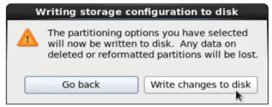 Write changes to disk