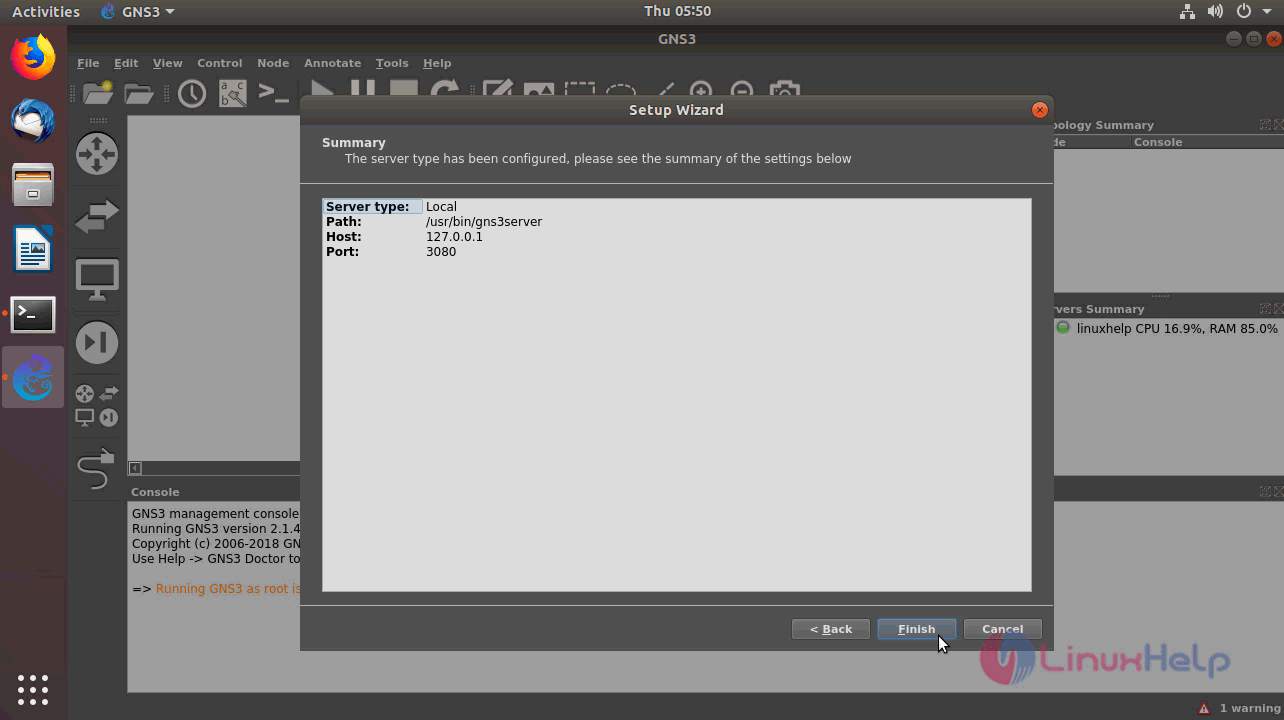 gns3 ubuntu 17.04