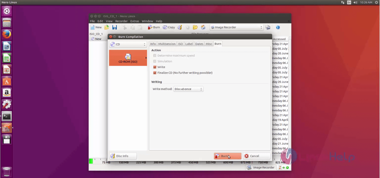 Installation-Nero-optical-authoring-software-Ubuntu16.04-burn-compilation