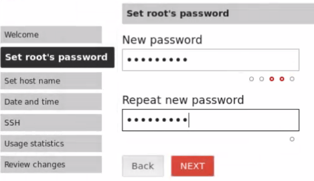 set root password