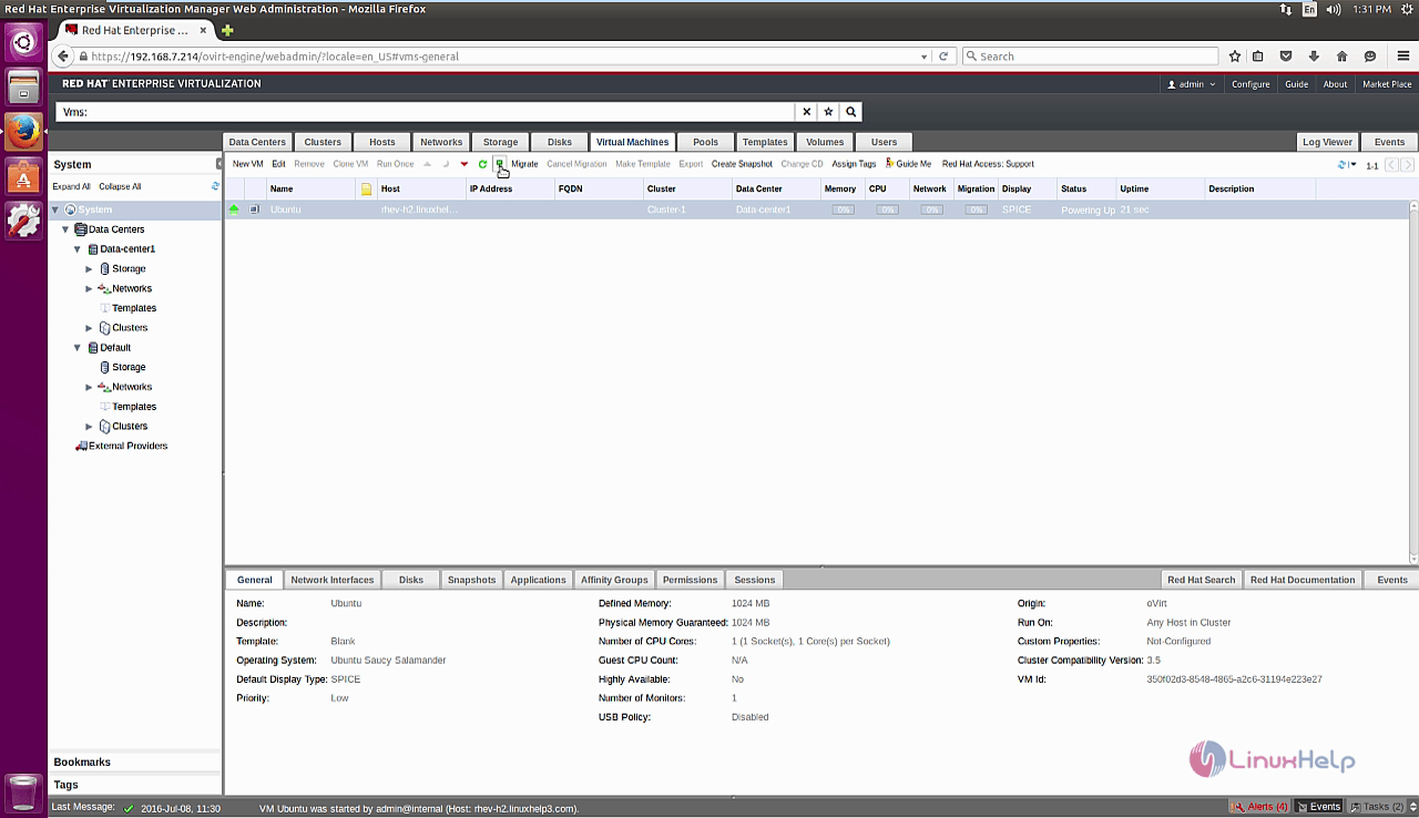 Setup-Virtual-Machines-RHEV-environment-virtualisation-product-KVM-hypervisor-Console