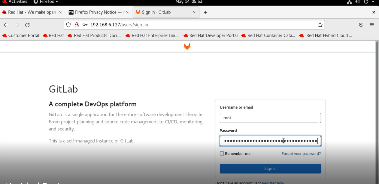 how to install gitlab redhat