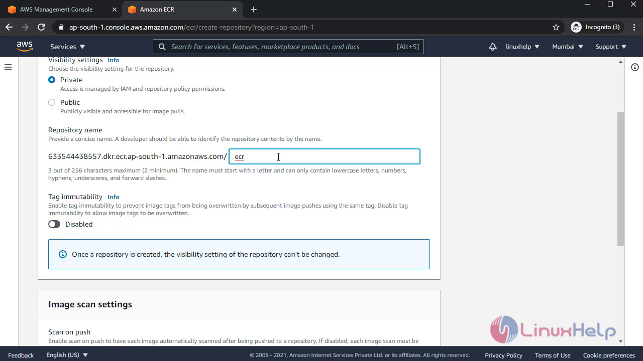 How to create Elastic Container Repository(ECR) in AWS | LinuxHelp ...