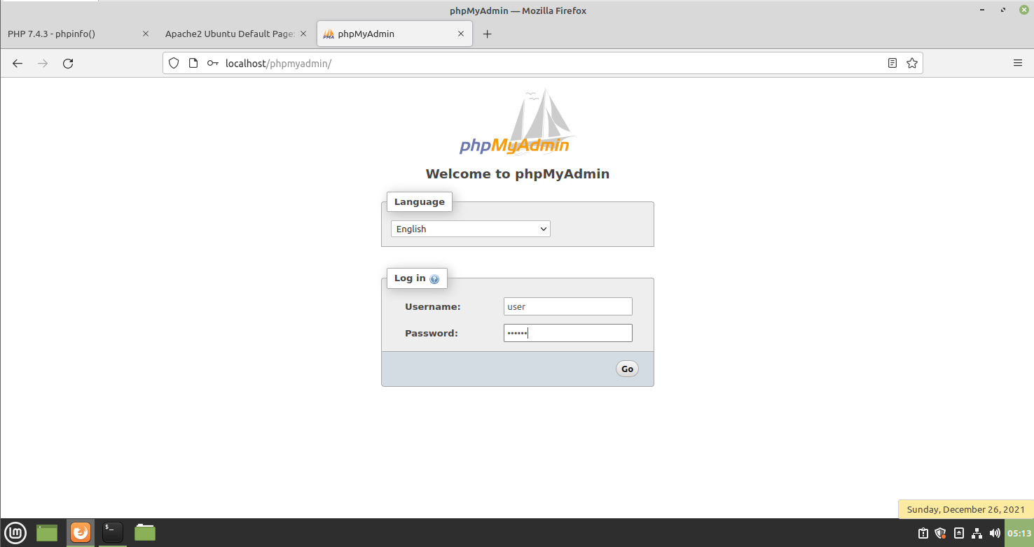 install phpmyadmin linux