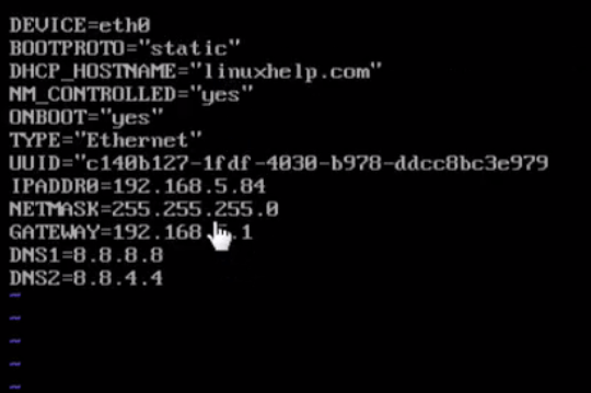 Network configuration