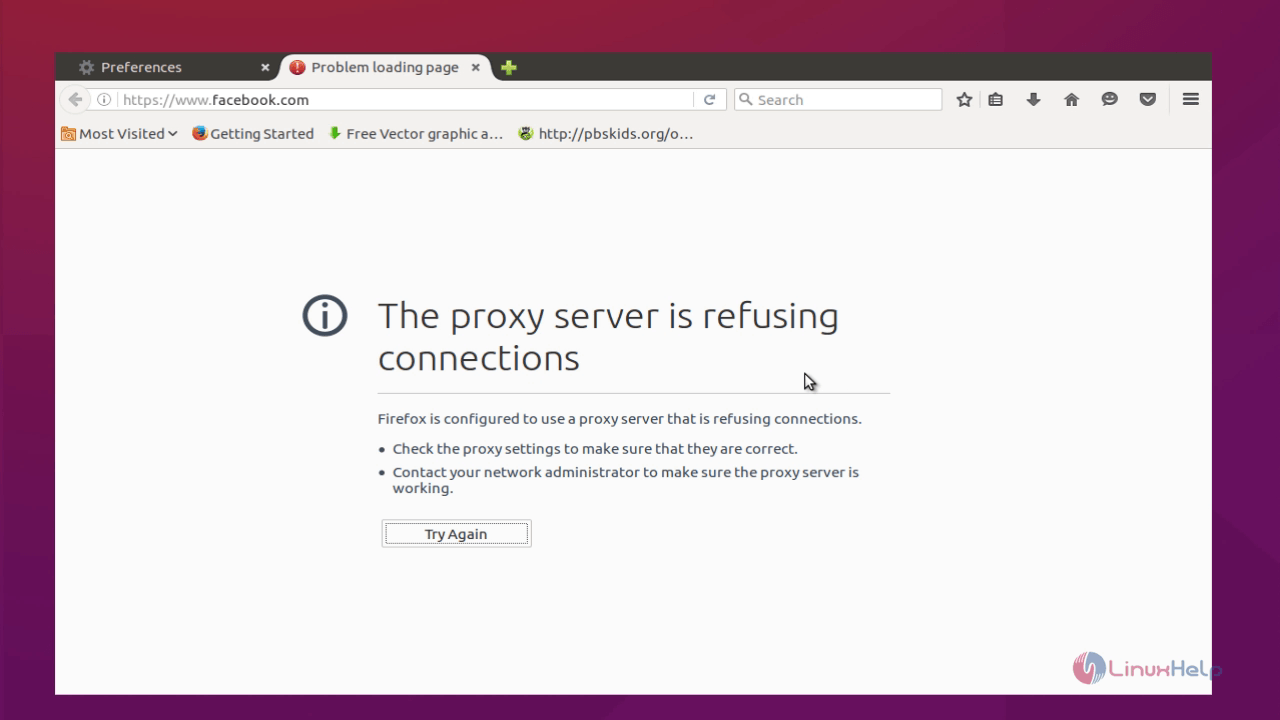 proxy server error