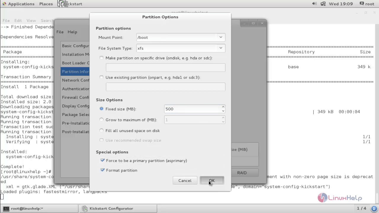 partitioning details