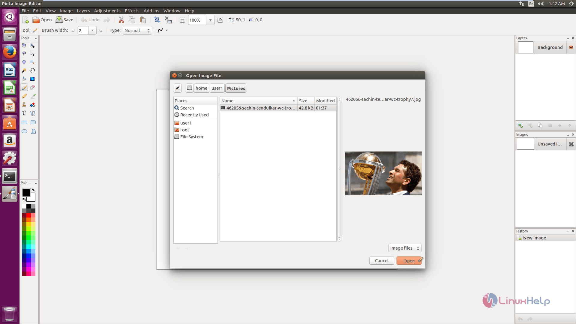 install-Pinta-image-editor-animation-effects-Ubuntu16.04-Browse 