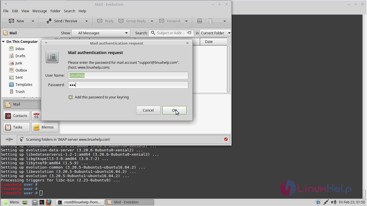 Evolution mail client linux настройка