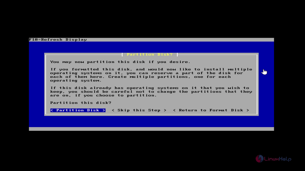 disk partitioning