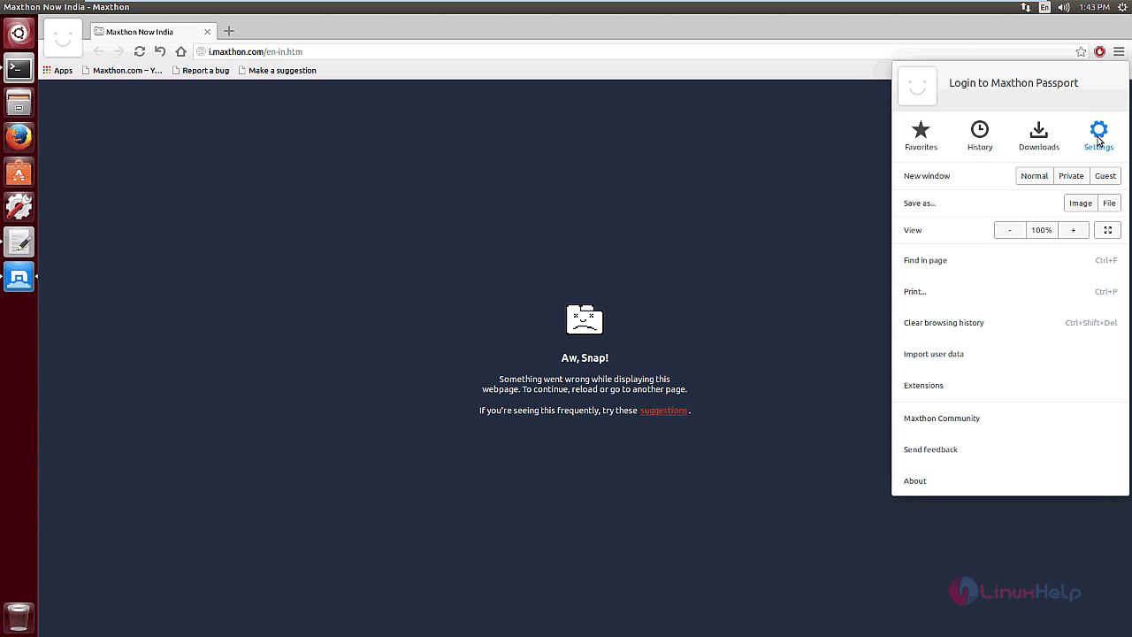Maxthon Options