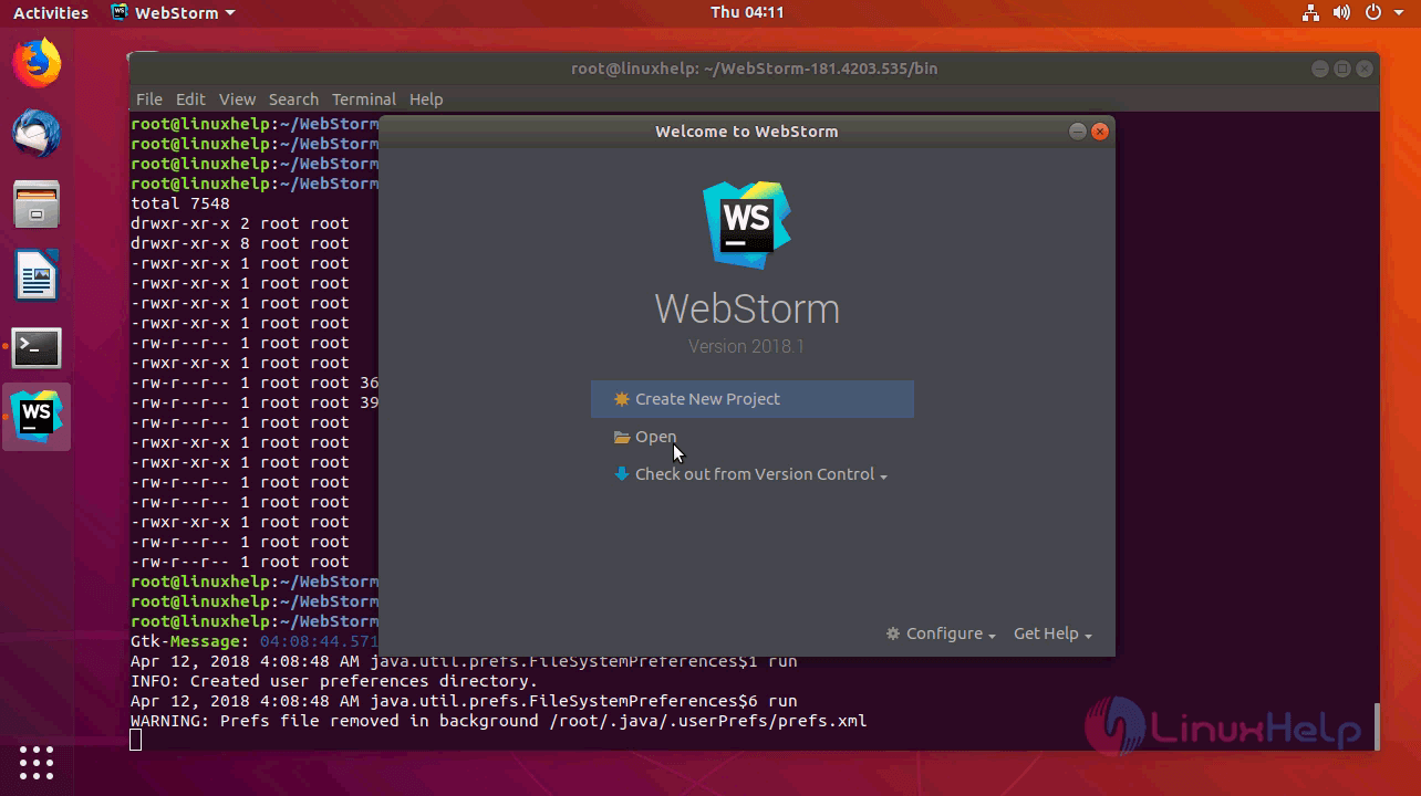 ubuntu webstorm