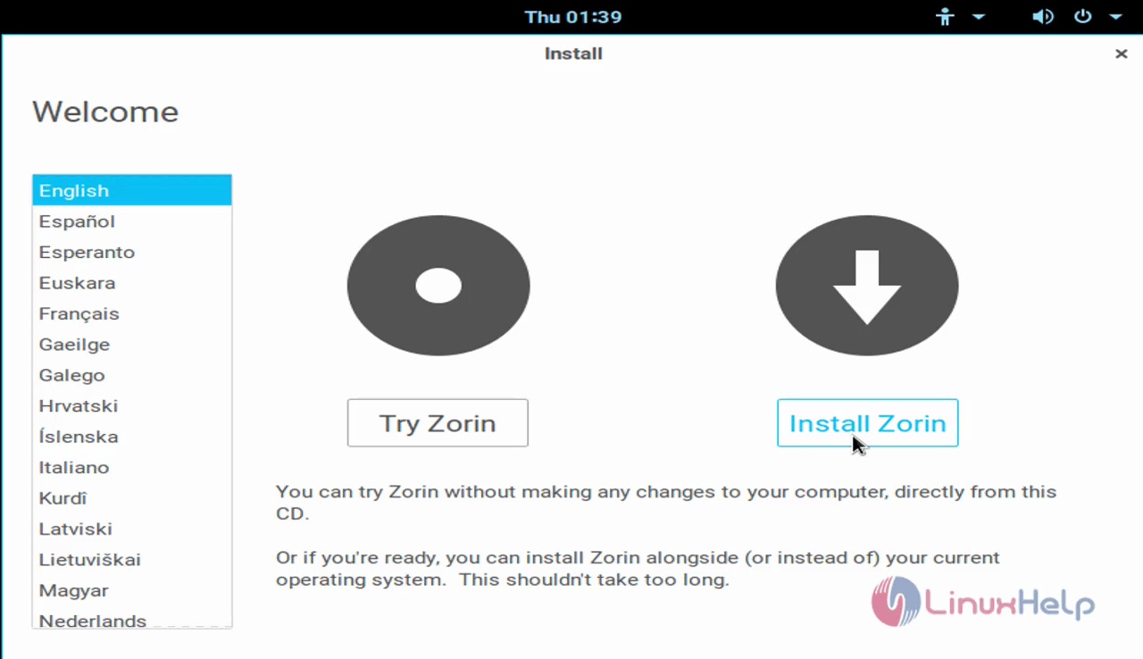 Install Zorin