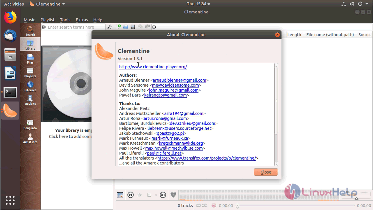Clementine 1.4.0 RC1 (892) instal the new