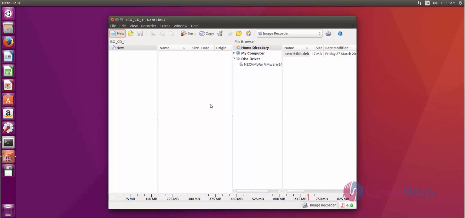 Installation-Nero-optical-authoring-software-Ubuntu16.04-new-writing-process
