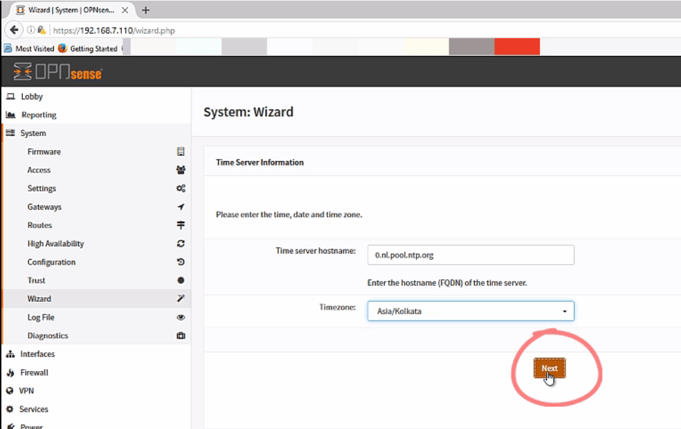 Installation-OPNsense-firewall-routing-platform-Linux-time-server 