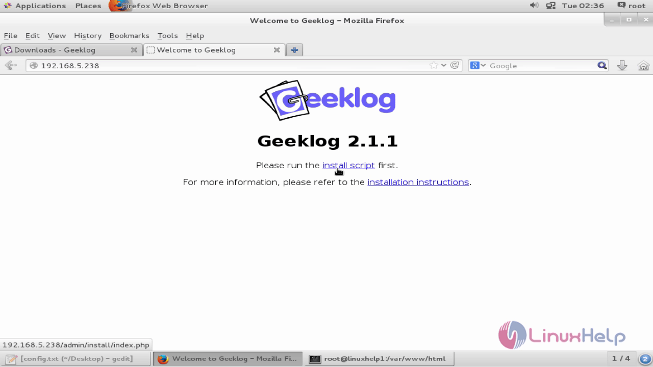Geeklog-CMS-installer-page