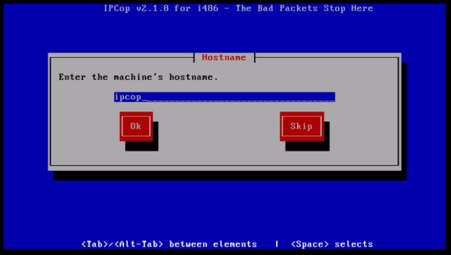 Installation-IPCop-manages-firewall-appliance-Linux-net-filter-framework-Set-host-name