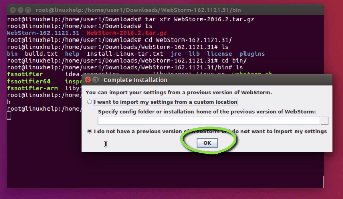 Installation-Webstorm-coding-assistance-for-JavaScript-Ubuntu16.04-Complete-installation