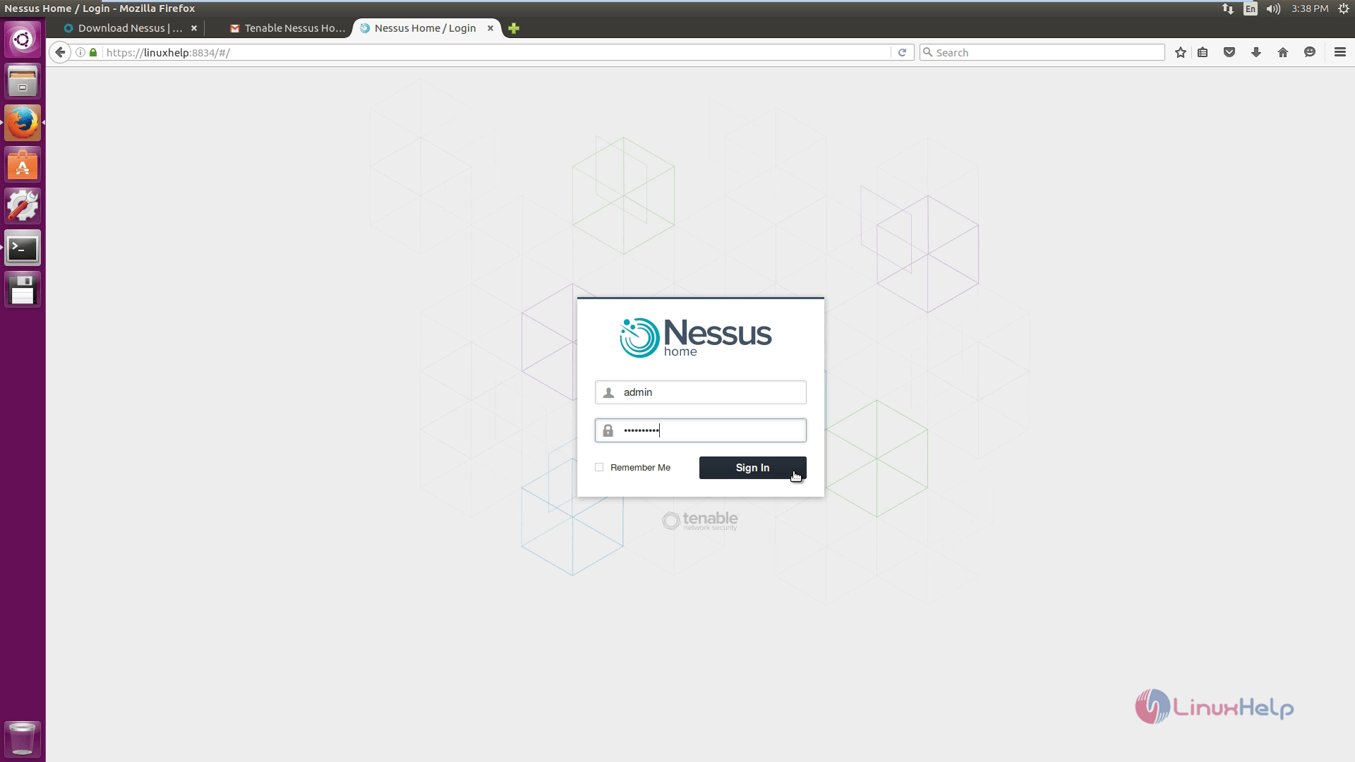 Nessus_admin_credentials