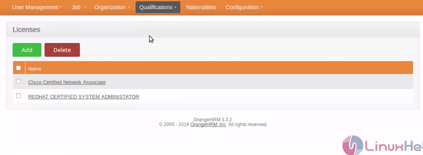 Configure-Organization-Qualifications-fields-OrangeHRM-Courses