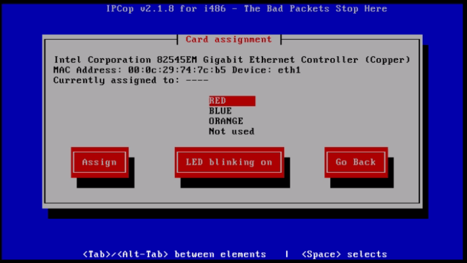 Installation-IPCop-manages-firewall-appliance-Linux-net-filter-framework-Choose-interface-type-RED