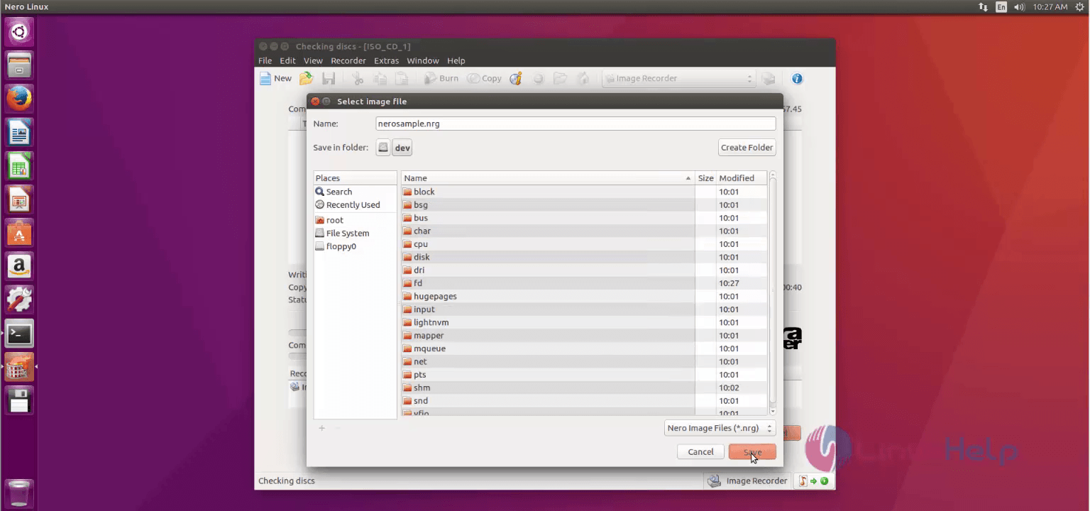 Installation-Nero-optical-authoring-software-Ubuntu16.04-set-image-destination-path