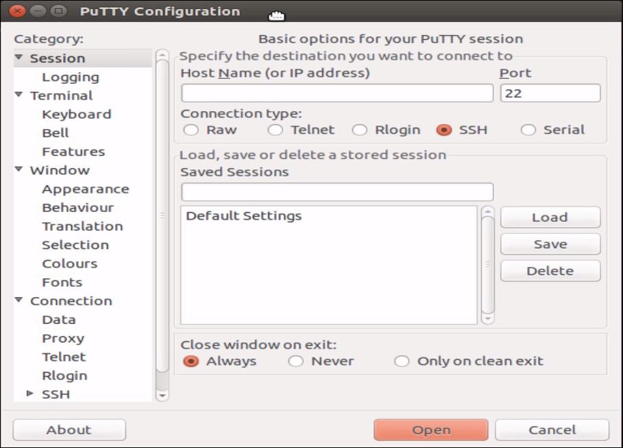 PuTTY instal the new