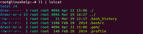 command to install lolcat from bash on mac