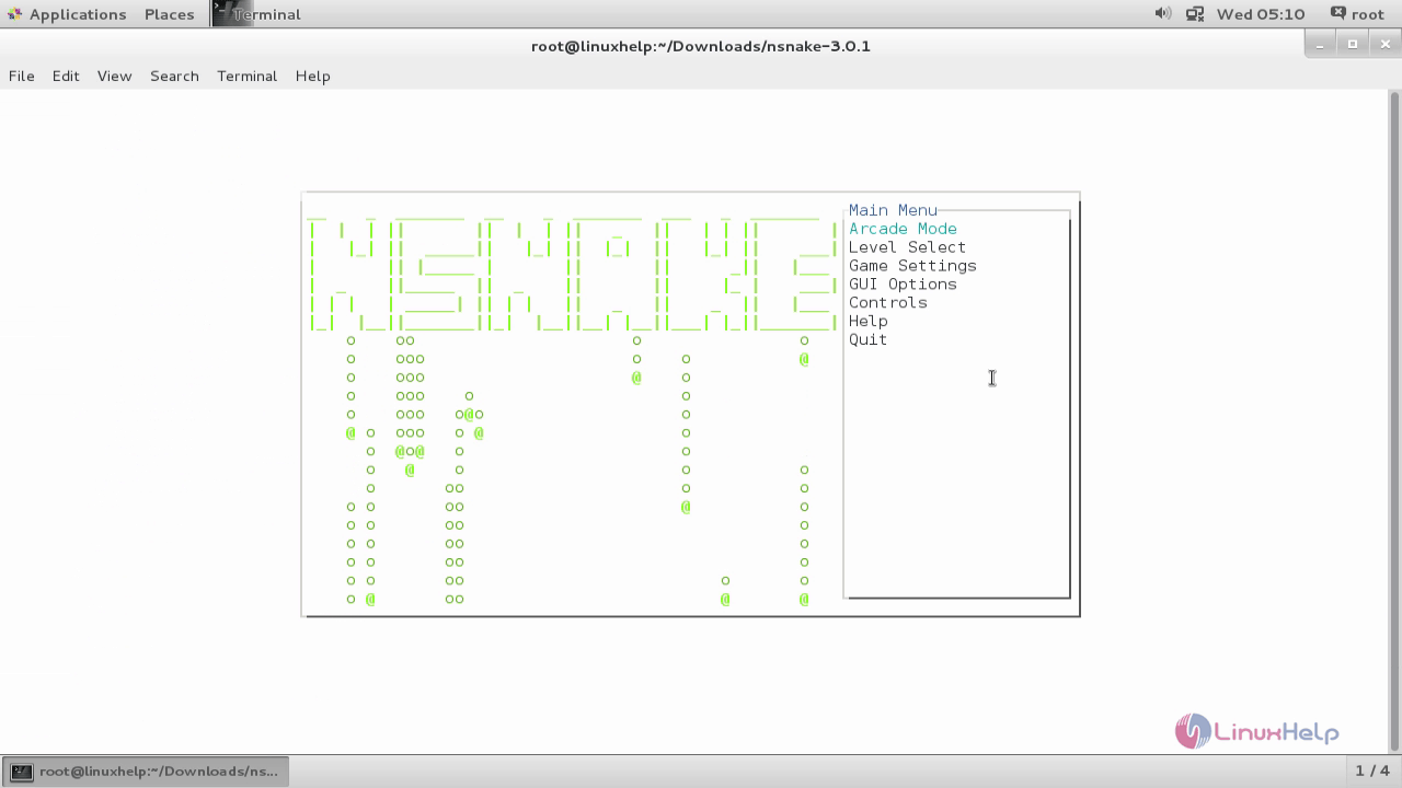 install-play-snake-game-Linux-terminal-arcare-mode