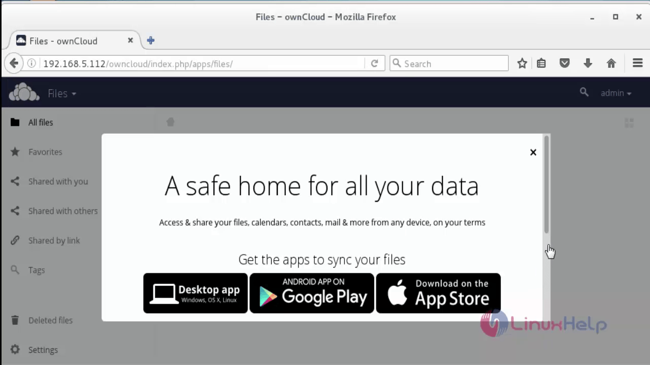 Installation-ownCloud9.0-private-file-hosting-cloud-accessed-through-web-browsers-or-desktop-client-CentOS-7-sync-data