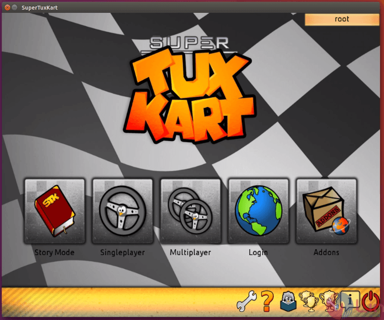 install-super-tux-kart-game-racing-game-Ubuntu 16.04-main-page 